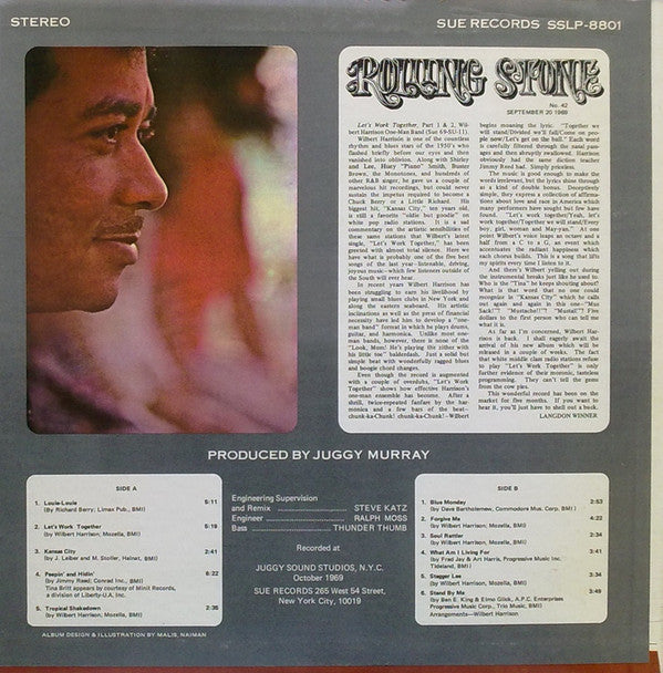 Wilbert Harrison : Let's Work Together (LP, Album, Mon)