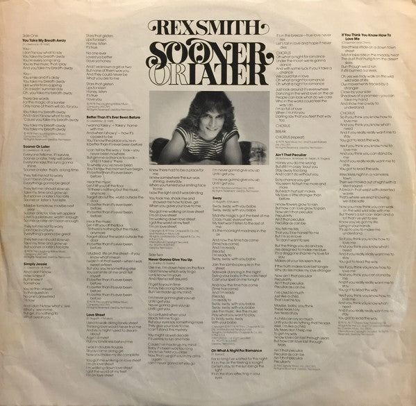 Rex Smith : Sooner Or Later (LP, Album)