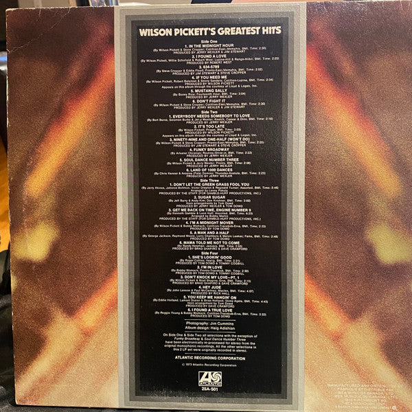 Wilson Pickett : Wilson Pickett's Greatest Hits (2xLP, Comp, Gat)