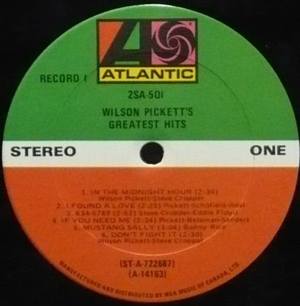 Wilson Pickett : Wilson Pickett's Greatest Hits (2xLP, Comp, Gat)