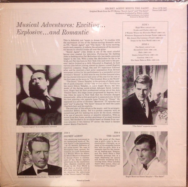 Edwin Astley : Secret Agent Meets The Saint (Original Music From The TV Shows) (LP)