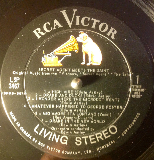 Edwin Astley : Secret Agent Meets The Saint (Original Music From The TV Shows) (LP)