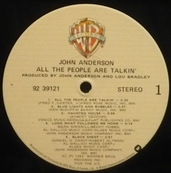 John Anderson (3) : All The People Are Talkin' (LP, Album)