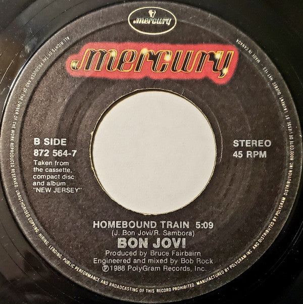 Bon Jovi : I'll Be There For You (7", Single)