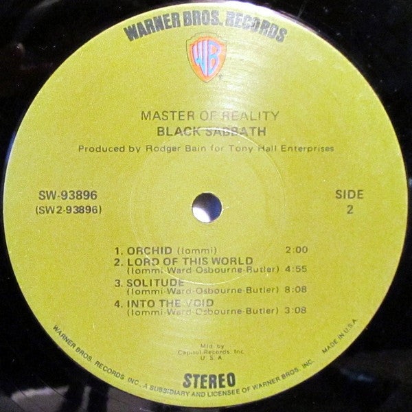 Black Sabbath : Master Of Reality (LP, Album, Club, RE, Scr)