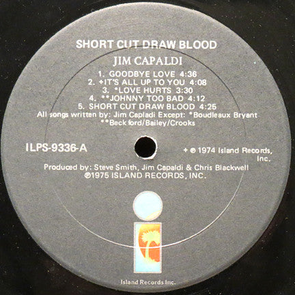 Jim Capaldi : Short Cut Draw Blood (LP)