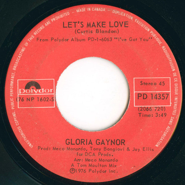 Gloria Gaynor : Let's Make A Deal / Let's Make Love (7", Single)