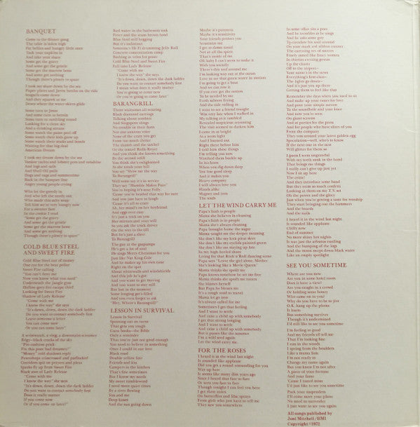 Joni Mitchell : For The Roses (LP, Album)