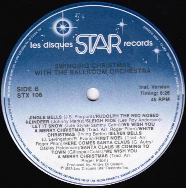 Ballroom Orchestra : Swinging Christmas With The Ballroom Orchestra (12", Maxi)