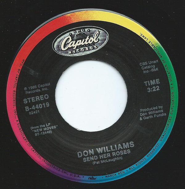 Don Williams (2) : I'll Never Be In Love Again (7", Single)