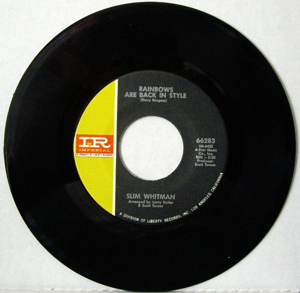 Slim Whitman : Rainbows Are Back In Style (7")