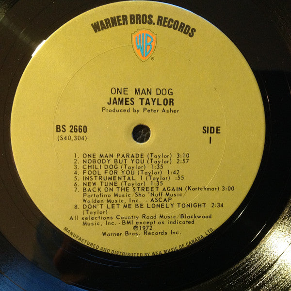 James Taylor (2) : One Man Dog (LP, Album)