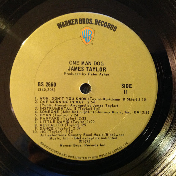 James Taylor (2) : One Man Dog (LP, Album)