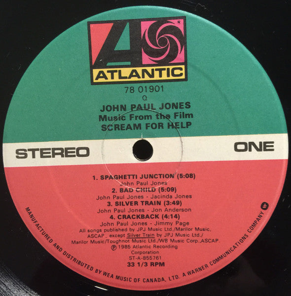 John Paul Jones : Music From The Film "Scream For Help" (LP, Album)