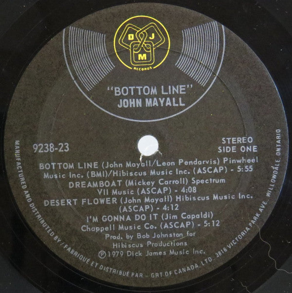John Mayall : Bottom Line (LP, Album)