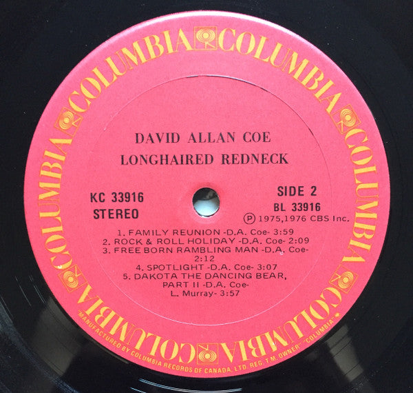 David Allan Coe : Longhaired Redneck (LP, Album)