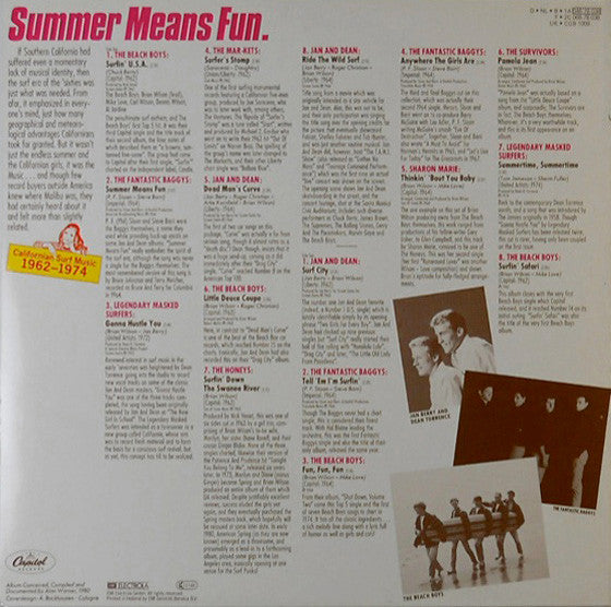 Various : Summer Means Fun (California Surf Music 1962-1974) (LP, Comp)