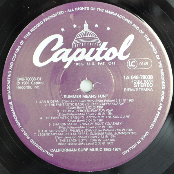 Various : Summer Means Fun (California Surf Music 1962-1974) (LP, Comp)