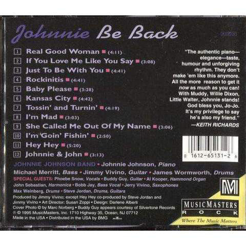 Johnnie Johnson : Johnnie Be Back (CD, Album)