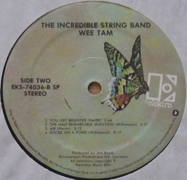 The Incredible String Band : Wee Tam (LP, Album, RE)