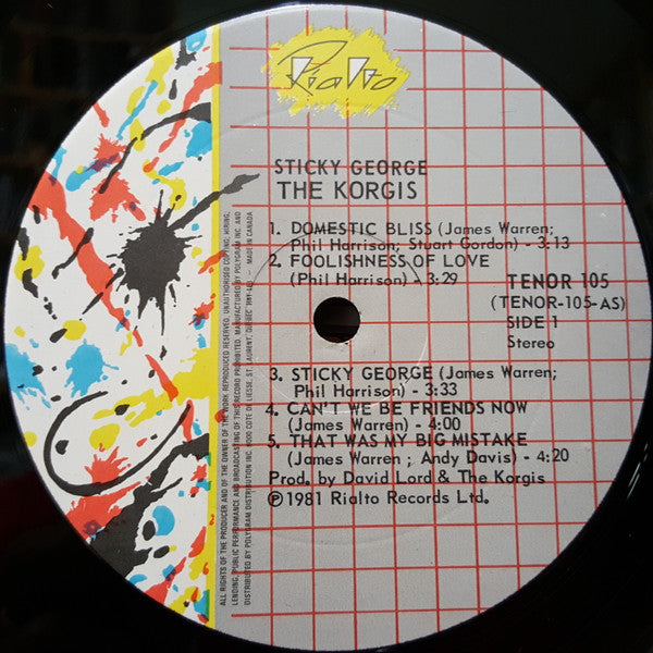 The Korgis : Sticky George (LP, Album)