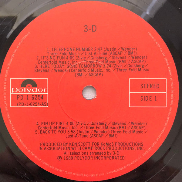 3-D (4) : 3-D (LP, Album)