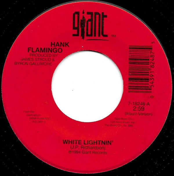Hank Flamingo : White Lightnin' (7")
