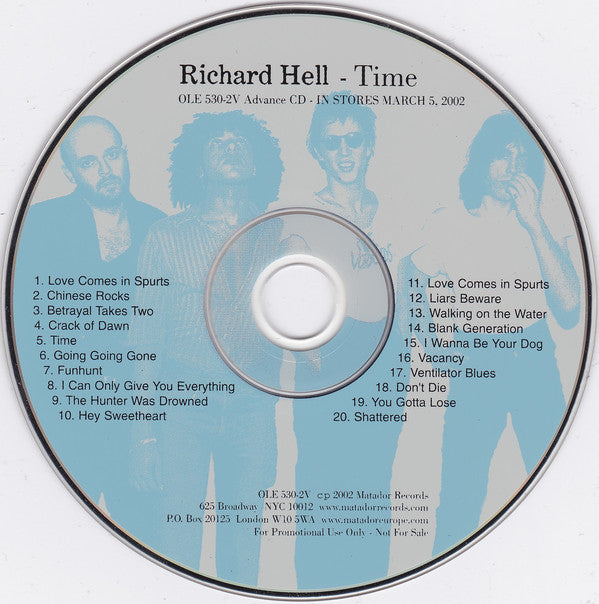 Richard Hell : Time (CD, Comp, Promo)
