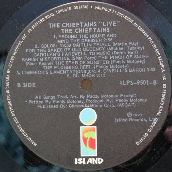The Chieftains : Live! (LP, Album)