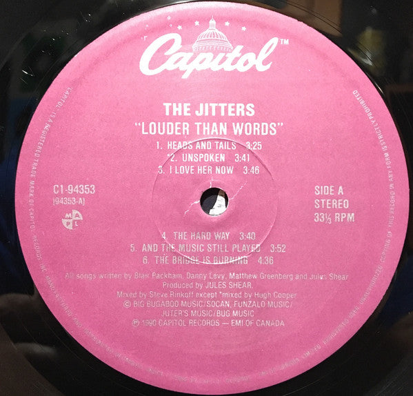 The Jitters : Louder Than Words (LP, Album, Ltd)