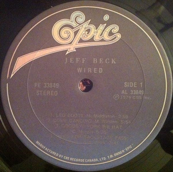 Jeff Beck : Wired (LP, Album, RE)