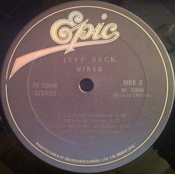 Jeff Beck : Wired (LP, Album, RE)