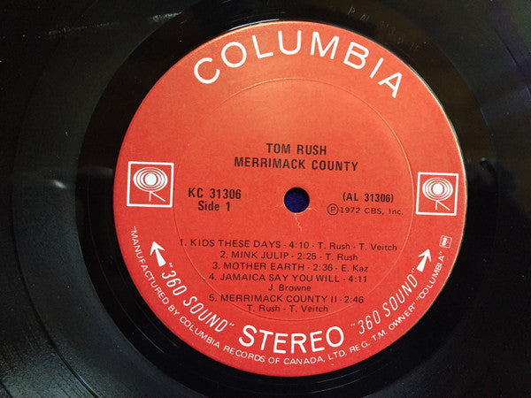 Tom Rush : Merrimack County (LP, Album, Gat)