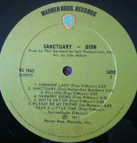 Dion (3) : Sanctuary (LP, Album)
