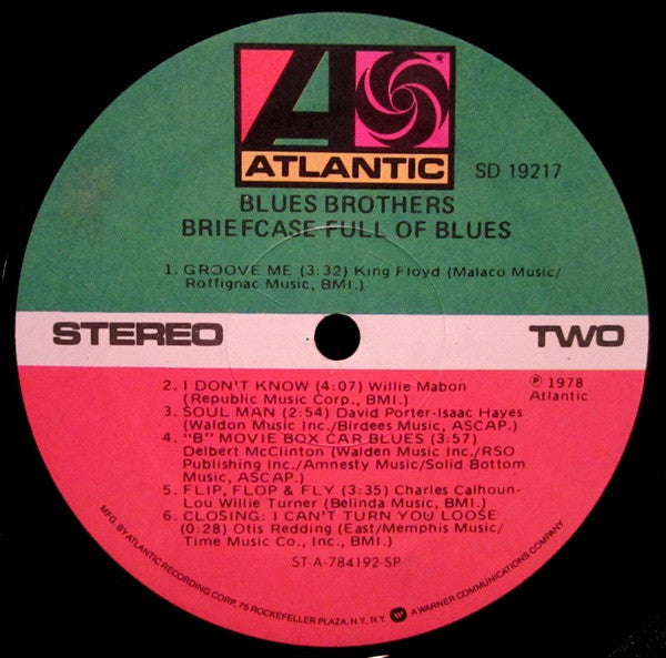 The Blues Brothers : Briefcase Full Of Blues (LP, Album, SP )