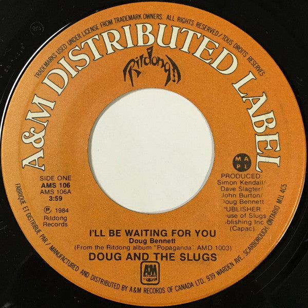 Doug And The Slugs : I'll Be Waiting For You (7")