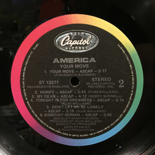 America (2) : Your Move (LP, Album)