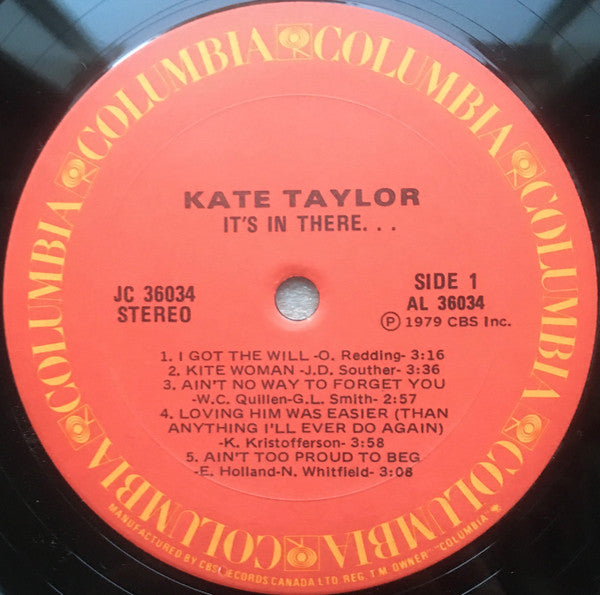 Kate Taylor : It's In There - And It's Got To Come Out! (LP, Album)