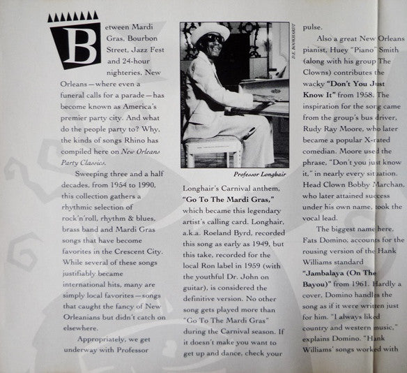 Various : New Orleans Party Classics (CD, Comp)