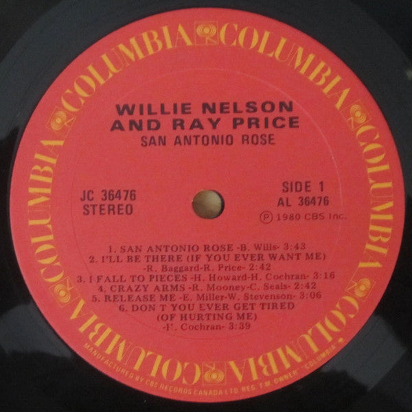 Willie Nelson & Ray Price : San Antonio Rose (LP, Album)