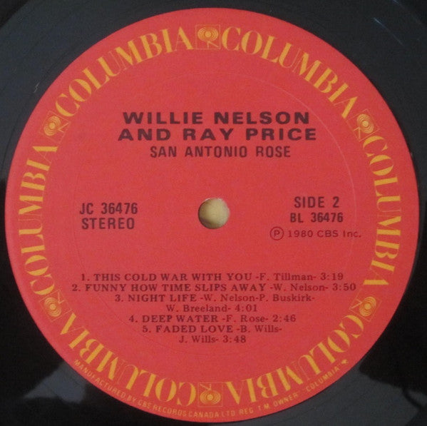 Willie Nelson & Ray Price : San Antonio Rose (LP, Album)