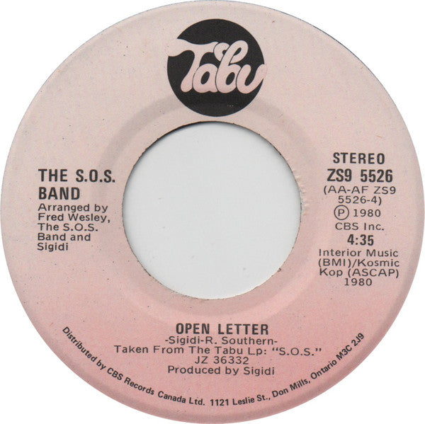 The S.O.S. Band : S.O.S. (Dit Dit Dit Dash Dash Dash Dit Dit Dit) (7", Single)