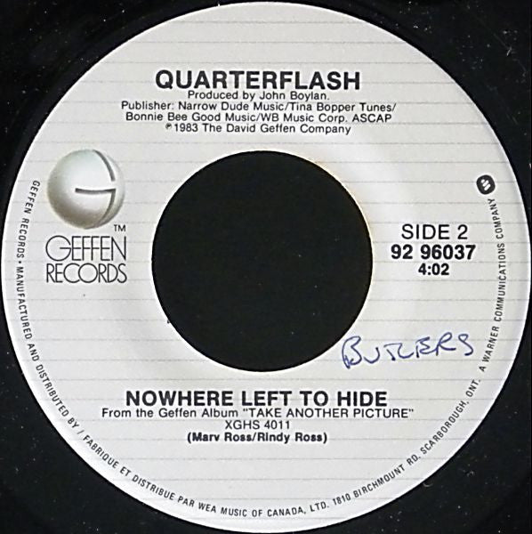 Quarterflash : Take Me To Heart (7", Single)