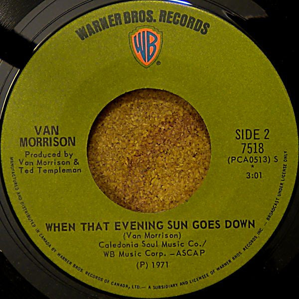 Van Morrison : Wild Night (7", Single)