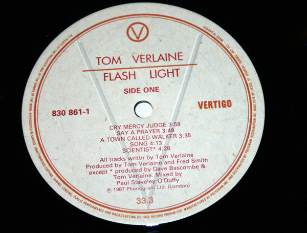 Tom Verlaine : Flash Light (LP, Album)