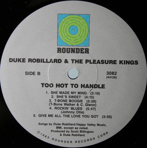 Duke Robillard And The Pleasure Kings : Too Hot To Handle (LP, Album, Wak)