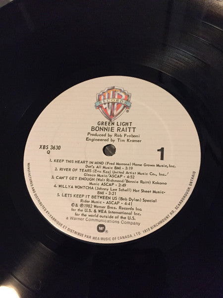 Bonnie Raitt : Green Light (LP, Album)