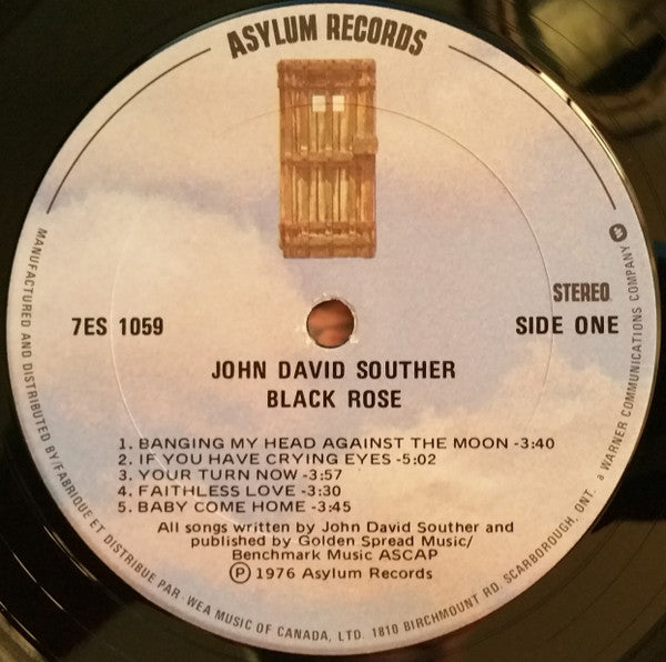 John David Souther : Black Rose (LP, Album)