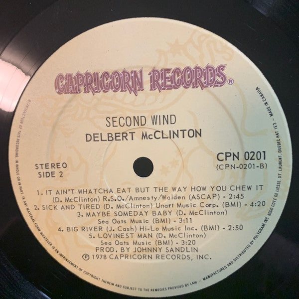 Delbert McClinton : Second Wind (LP, Album)