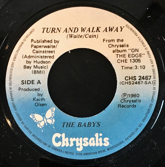 The Babys : Turn And Walk Away (7", Single)